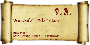 Vucskó Márton névjegykártya