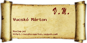 Vucskó Márton névjegykártya
